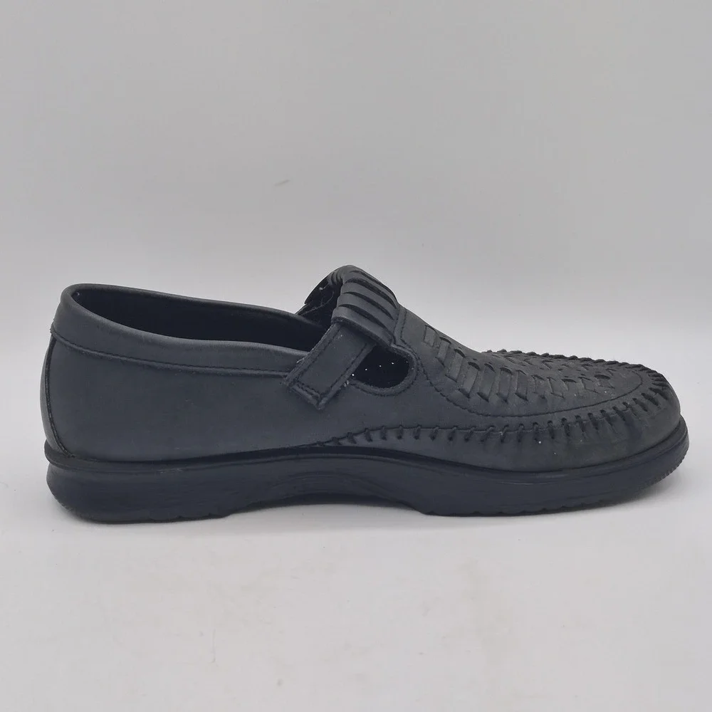 Dexter Walkmocs Shoes Mens Size 7 Gray Leather‎ Buckle Moccasins Casual Made USA